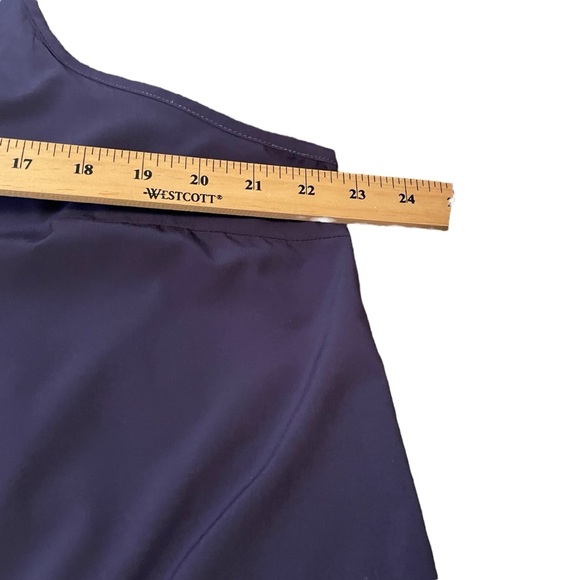 Athletic style Navy Tank Dress-Size 1X-Racer Back-Stretch-Pockets-Longer in back - Picture 7 of 8